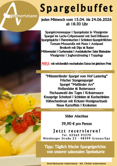 Spargelbuffet 2026